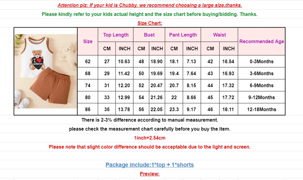 Baby Vest + Shorts Set